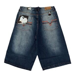 DR Jeans‎ Shorts Men's 34 Blue Jorts Baggy Retro Skate Y2K 34x14.5 NEW